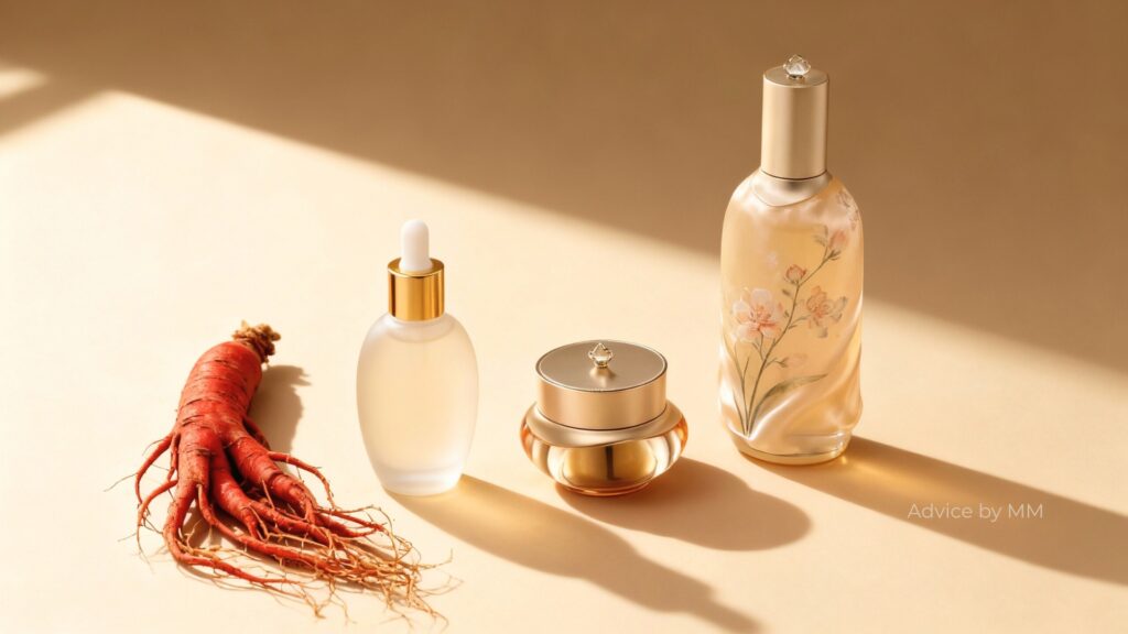 Ginsengul în cosmeticele coreene: beneficii, tipuri de extracte și produse K-Beauty fără parfum